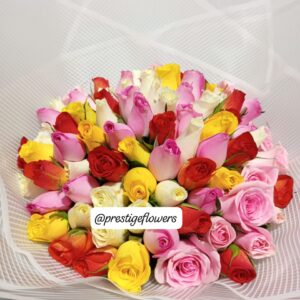80 MIXED ROSES BOUQUET