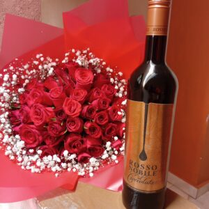 ROSSO NOBILE WINE & RED ROSES