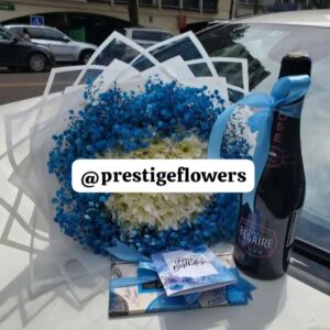 BELLAIRE CHAMPAGNE, CHRYSANTHEMUMS BOUQUET & CHOCOLATE