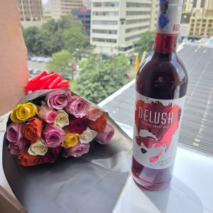 MIXED ROSES WITH WINE